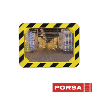 Porsa Trafikspejl med kant gul/sort